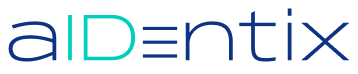 aIDentix official logo in reversed format with transparent background