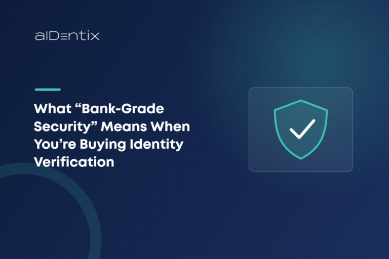 Security shield illustration – bank-grade security for identity verification – aIDentix