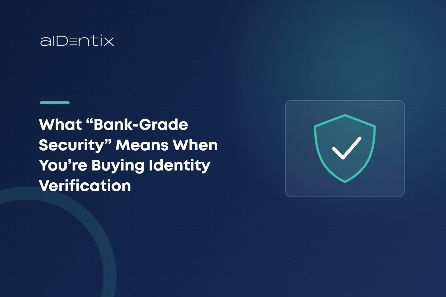 Security shield illustration – bank-grade security for identity verification – aIDentix