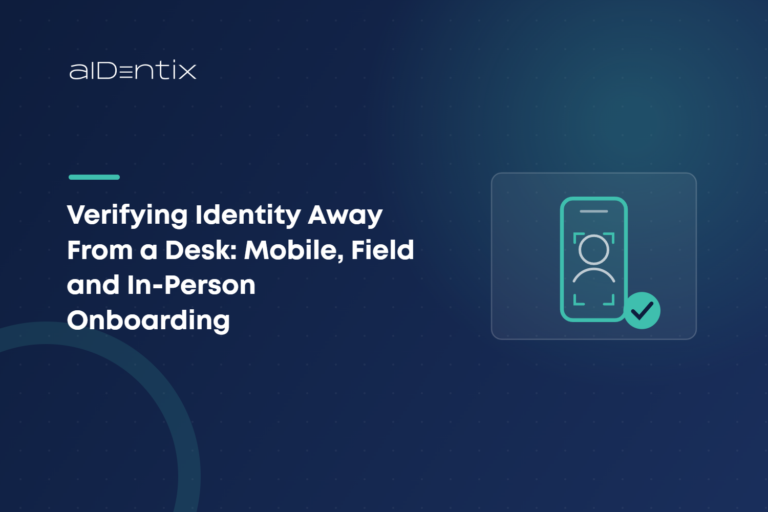 Smartphone face verification illustration – mobile and field identity verification – aIDentix