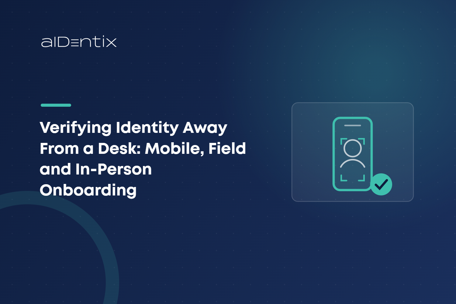 Smartphone face verification illustration – mobile and field identity verification – aIDentix