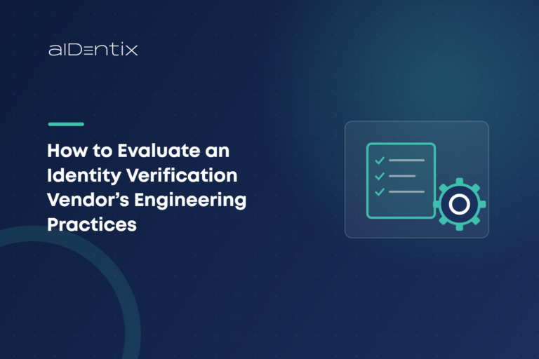 Checklist and gear illustration – evaluating an identity verification vendor – aIDentix