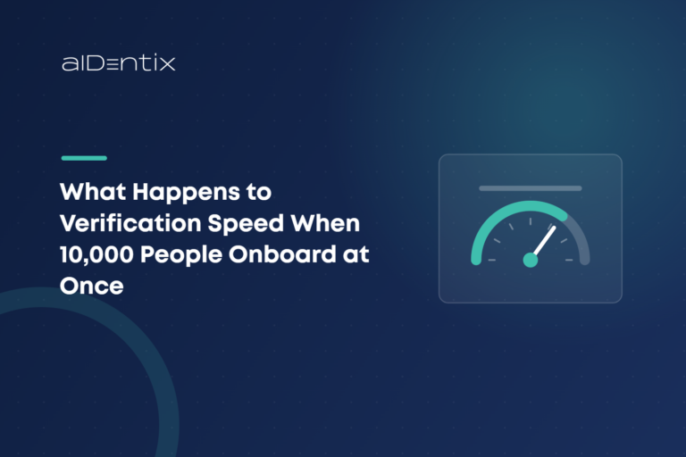 Speedometer illustration – identity verification speed at scale – aIDentix